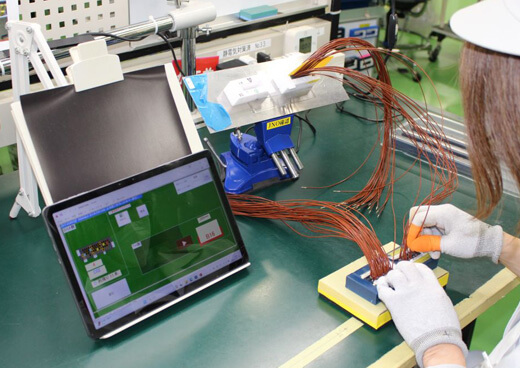 コネクター配線の様子